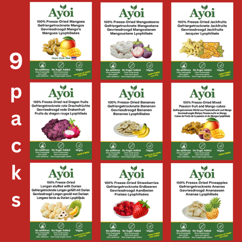 Freeze-Dried Fruit Variety Pack – 9 Flavours × 15g | Ayoi Discovery Set